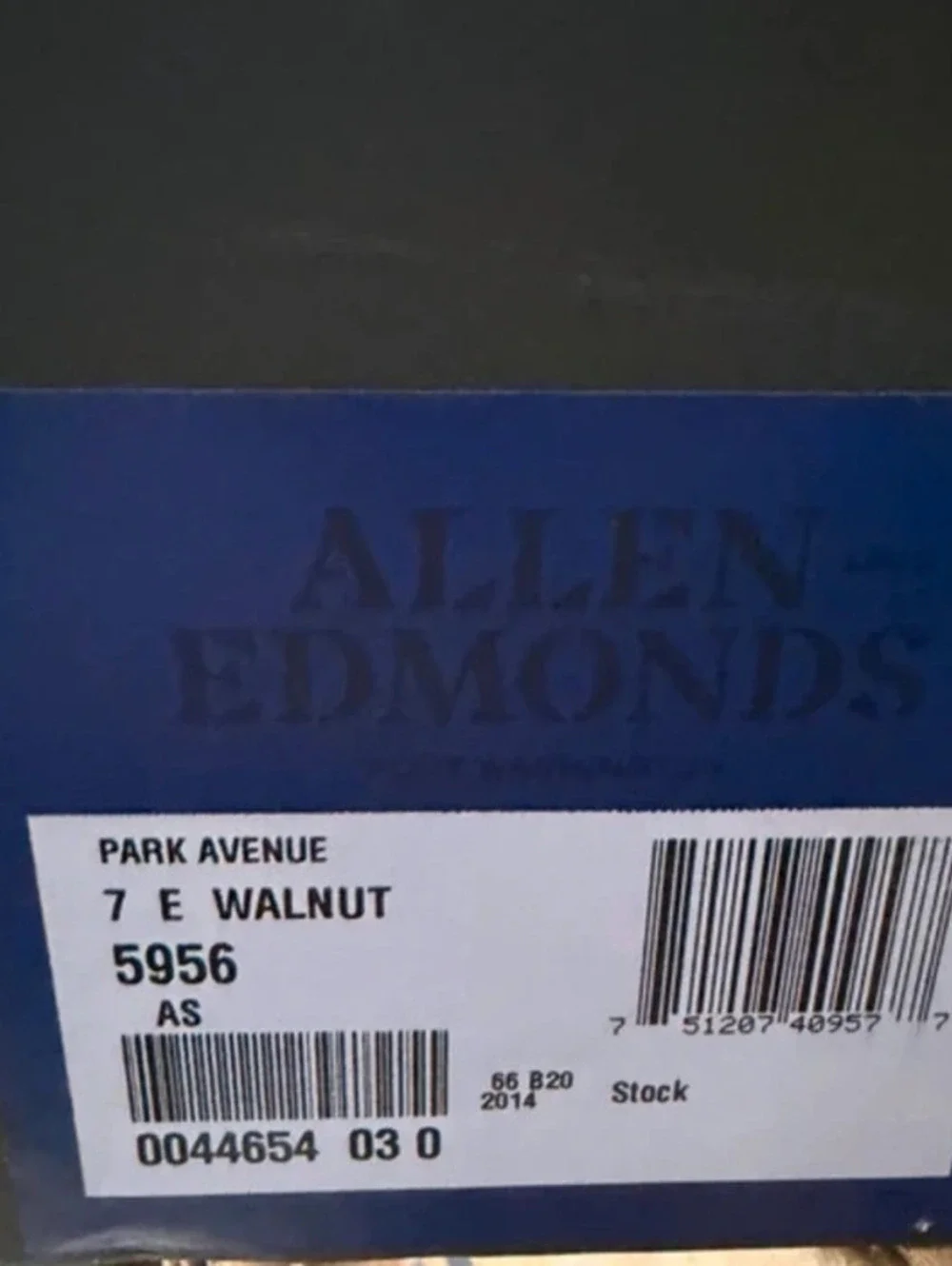 NIB Allen Edmonds Park Avenue Walnut Leather Oxfords Size 7 E